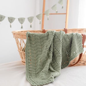 Sage | Crochet Baby Blanket | Handmade